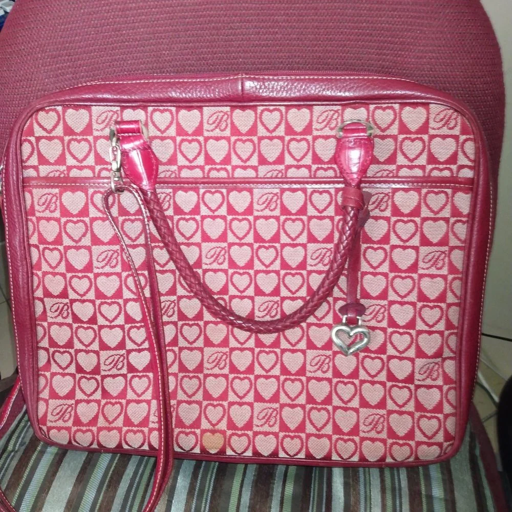 ❤️BRIGHTON Red Heart Laptop Briefcase Crossbody Business Bag with FOB Hangtag